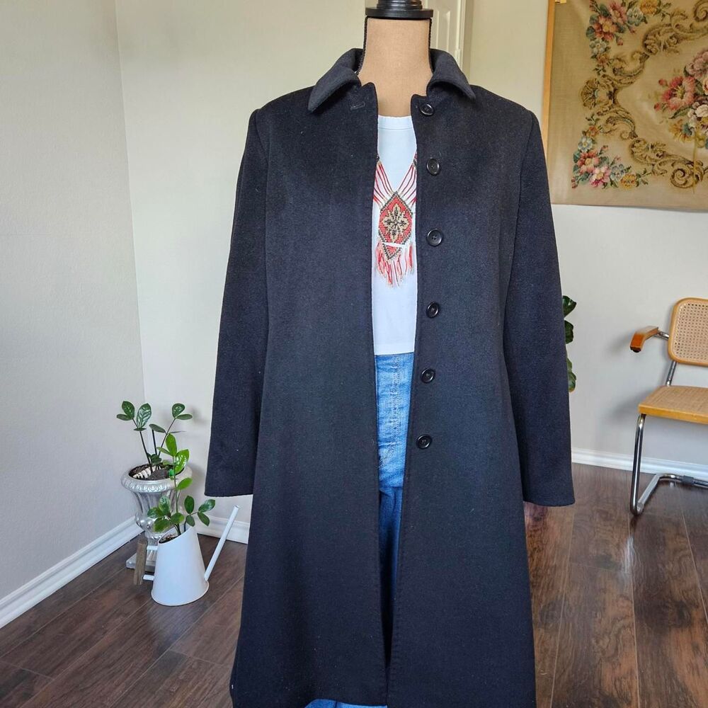 Ann Taylor Wool Angora Cashmere Trench Coat